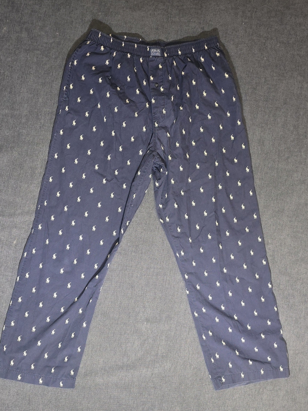 Polo by Ralph Lauren Navy Lounge Joggers with White Pony Pattern